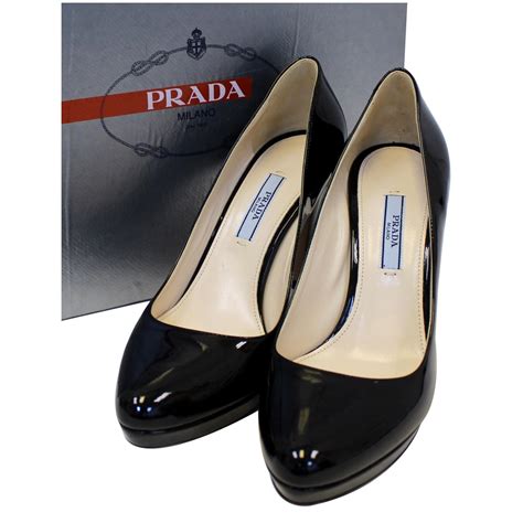 prada lackpumps|Prada black pumps sale.